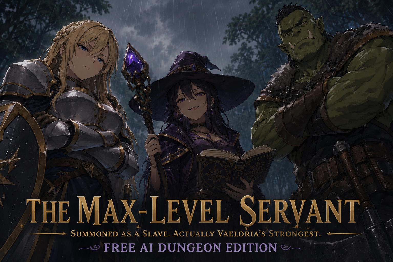 Cover art for (Free version)Summoned at Max Level, an overpowered scenario on AI Dungeon
