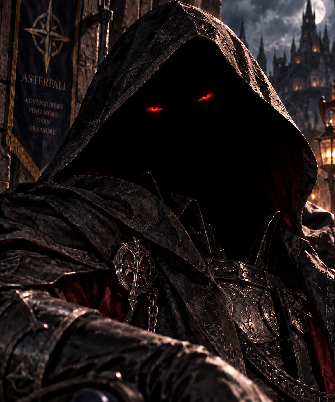Cover art for The Crown’s Shadow, an assassin scenario on AI Dungeon