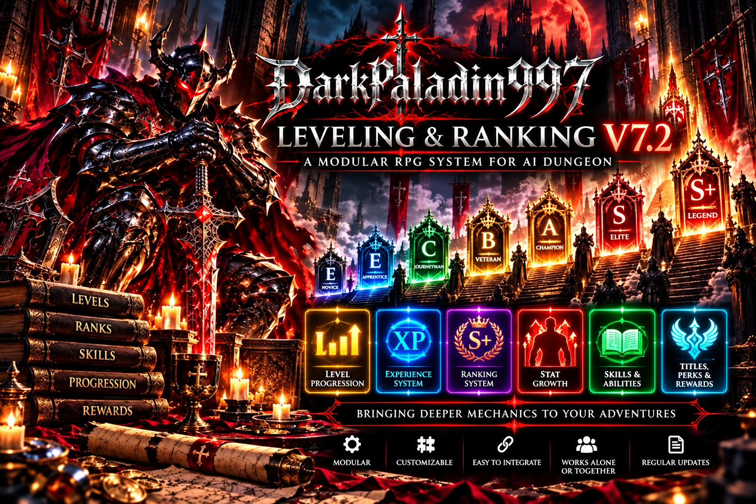 Cover art for DarkPaladin997 | D&D Leveling & Ranking System on AI Dungeon