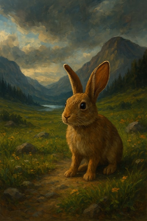 Cover art for The Day You Became a Rabbit , a challenge scenario on AI Dungeon
