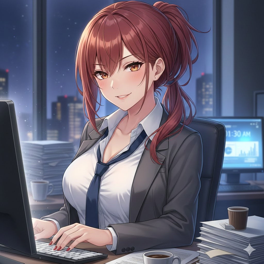 Cover art for Working Late, an office scenario on AI Dungeon