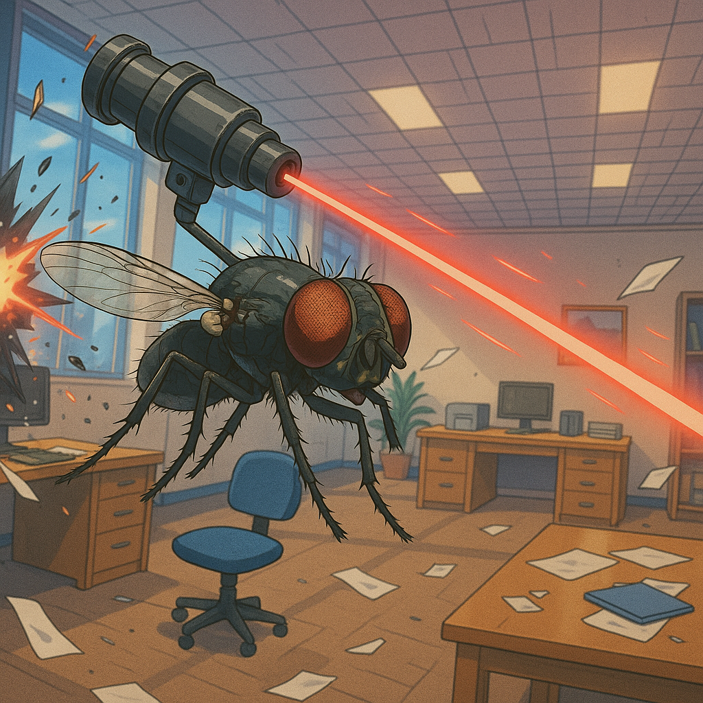Cover art for Fly wth a Laser Beam Simulator , a fly scenario on AI Dungeon