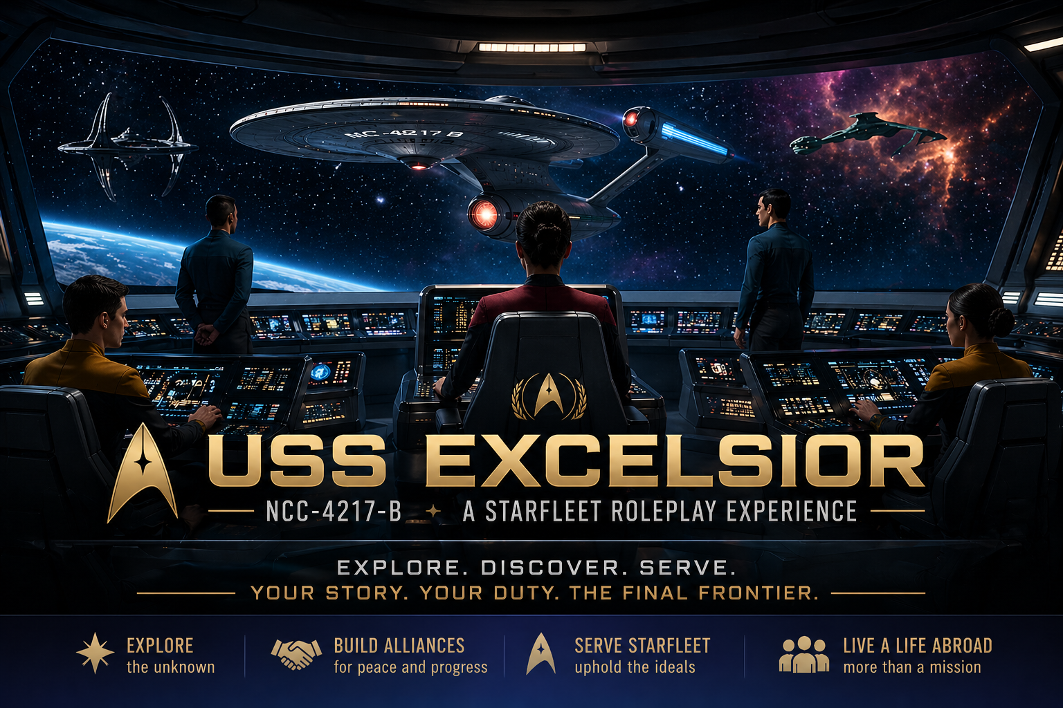 Cover art for Star Trek: USS Excelsior, a lothens world on Voyage