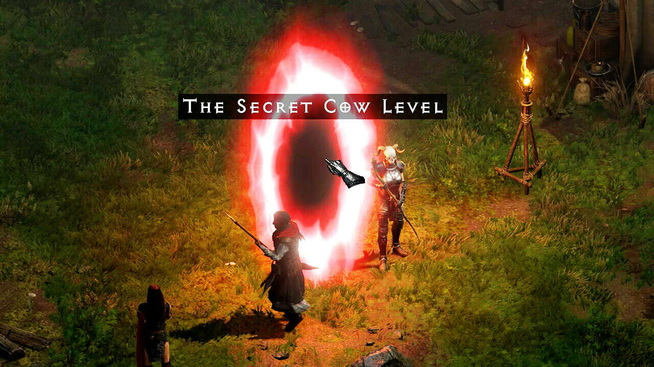 Cover art for The Secret Cow Level, a portal scenario on AI Dungeon