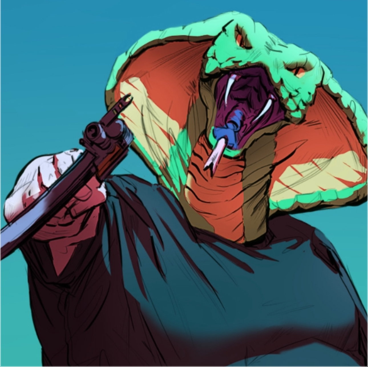 Cover art for Miami Bounty Hunter: The Snake, a hotline miami scenario on AI Dungeon