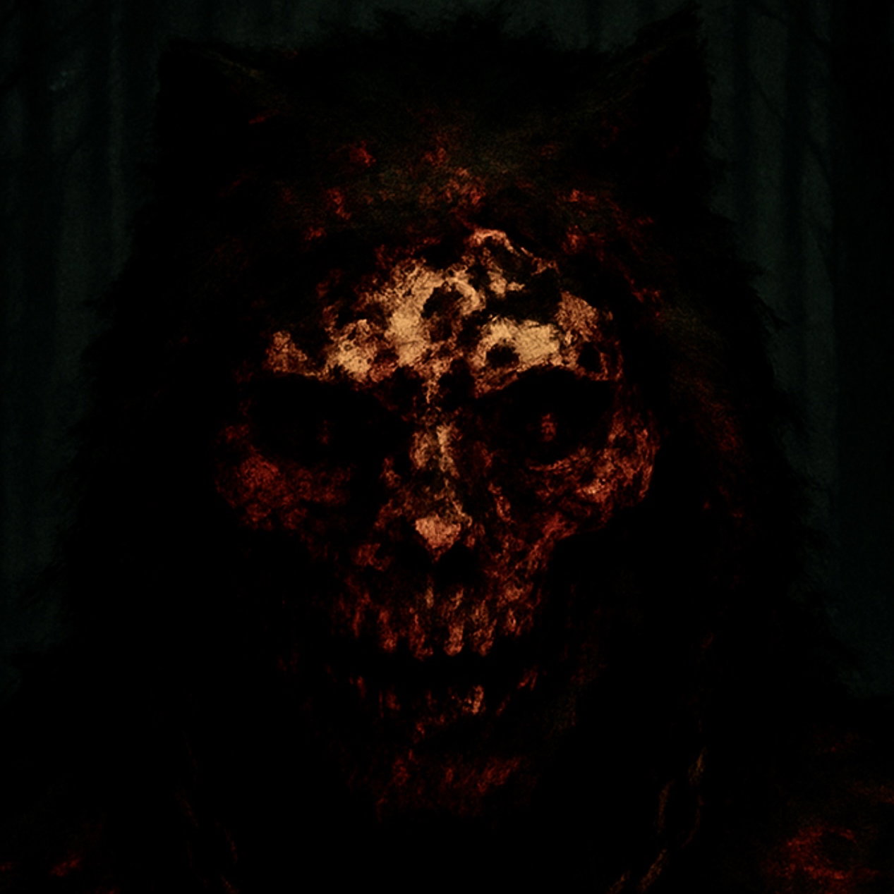 Cover art for “He Goes on All Fours”, a skinwalker scenario on AI Dungeon
