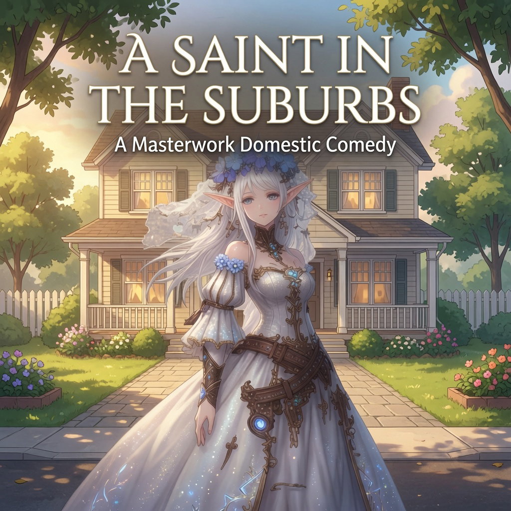 Cover art for A Saint in the Suburbs, a light romance scenario on AI Dungeon