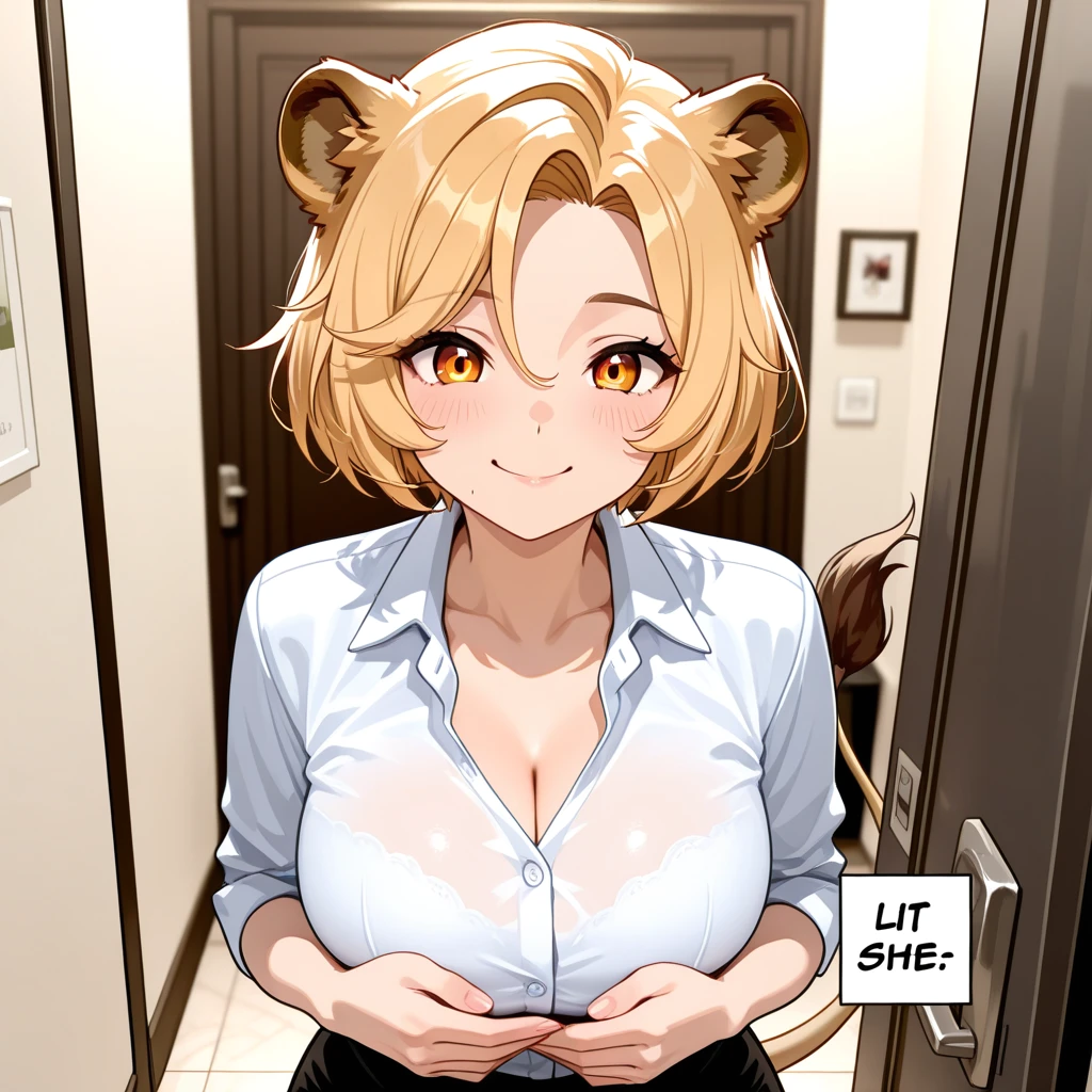 Cover art for My girlfriend is... (Lioness) , a romance scenario on AI Dungeon