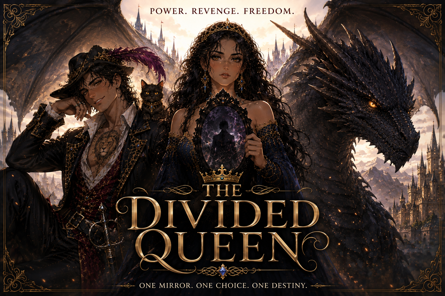 Cover art for The Divided Queen 💔, a romance scenario on AI Dungeon