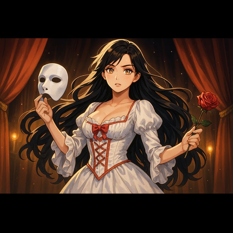Cover art for Down Once More, a phantom of the opera scenario on AI Dungeon