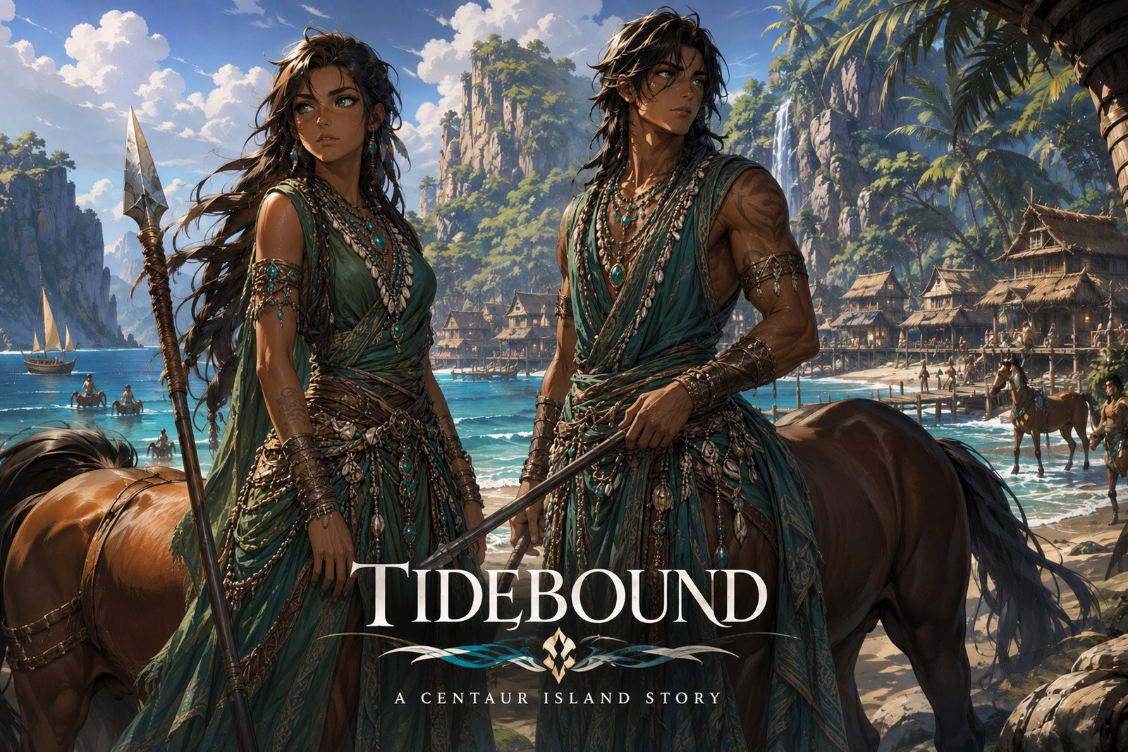 Cover art for TIDEBOUND 🌊, a romance scenario on AI Dungeon