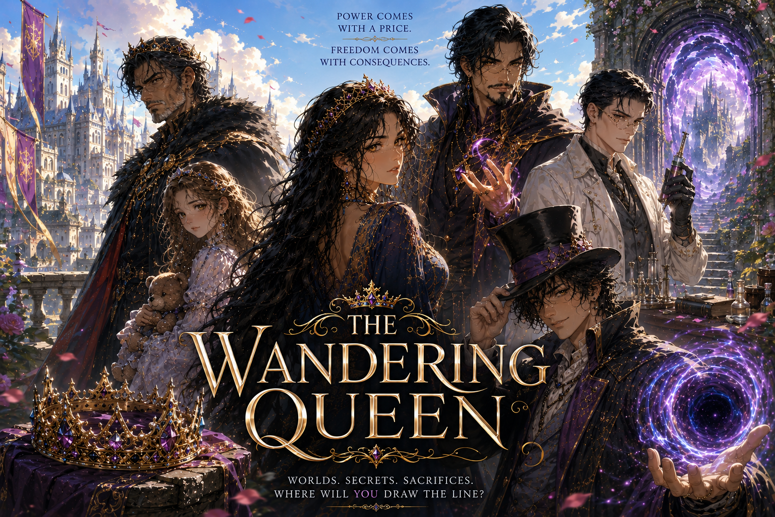 Cover art for The Wandering Queen ♥️, a romance scenario on AI Dungeon