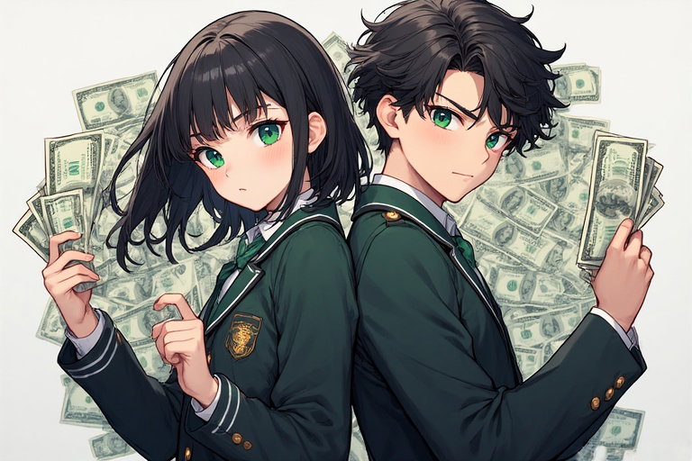 Cover art for Between Silk and Secondhand, a school scenario on AI Dungeon