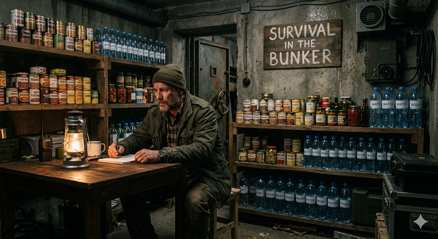 Cover art for survival in the bunker on Voyage