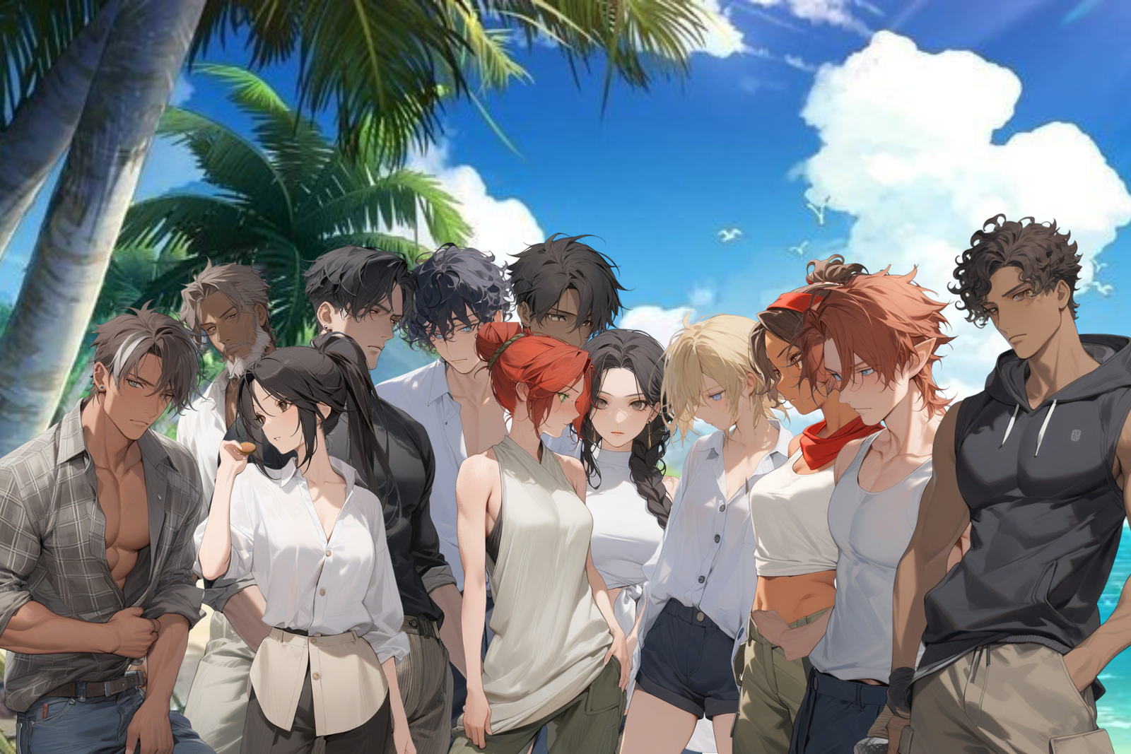Cover art for Island Society, a survivors scenario on AI Dungeon