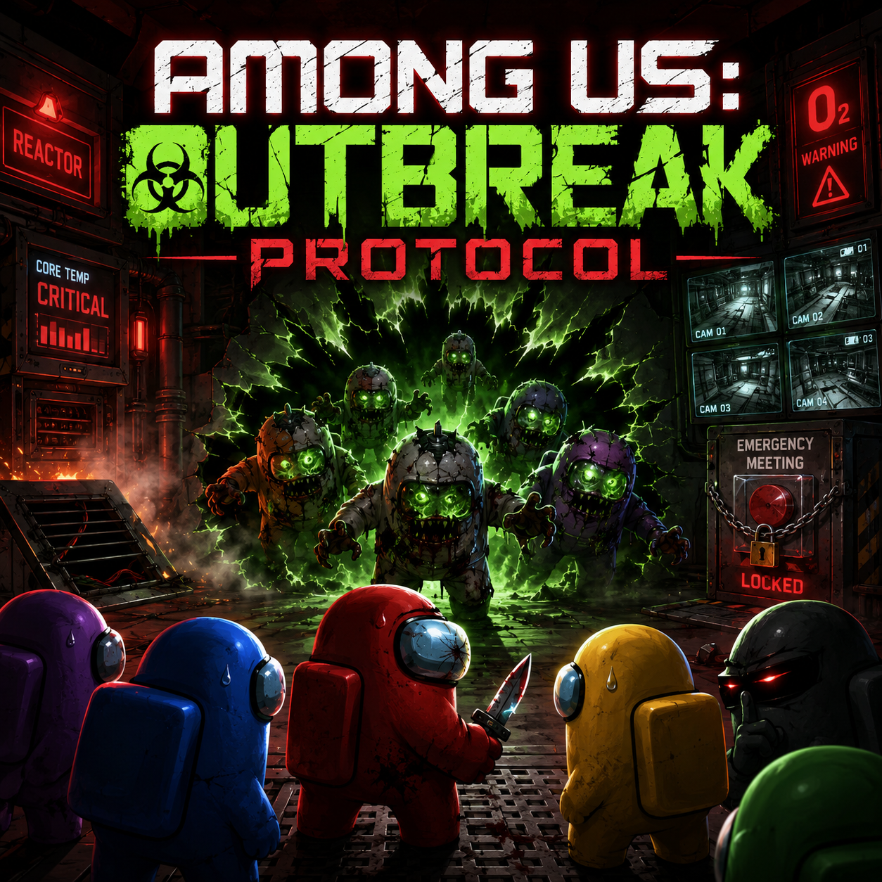 Cover art for Among Us: Outbreak Protocol, a zombies scenario on AI Dungeon