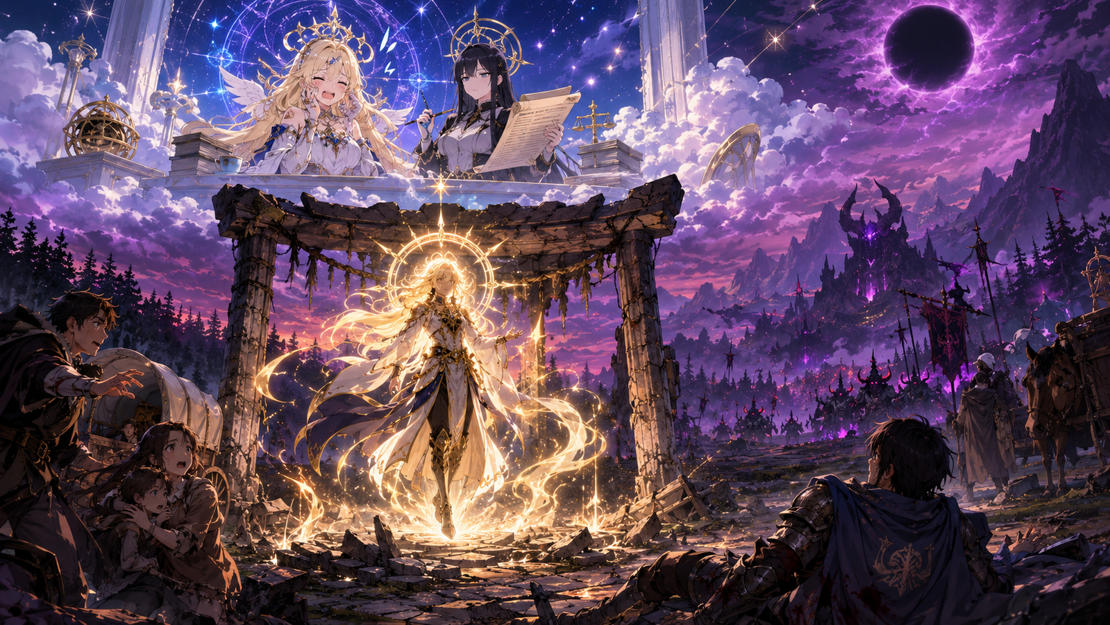 Cover art for Wrong Hero, Right God, an isekai scenario on AI Dungeon
