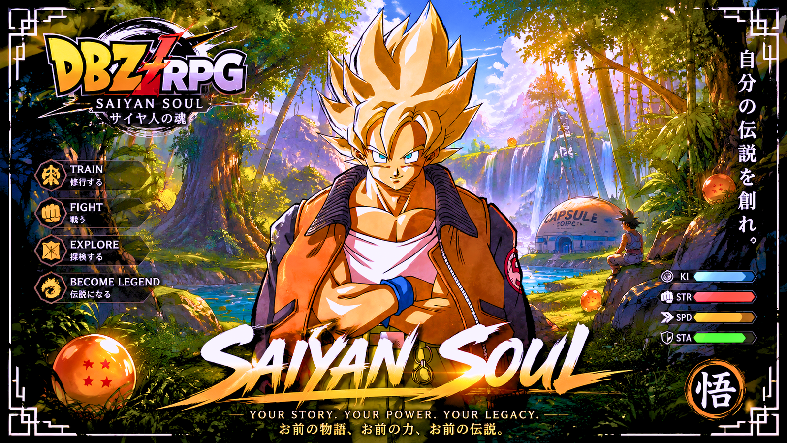 Cover art for DBZ RPG: Saiyan Soul ðŸŽ(IS), a dbz scenario on AI Dungeon