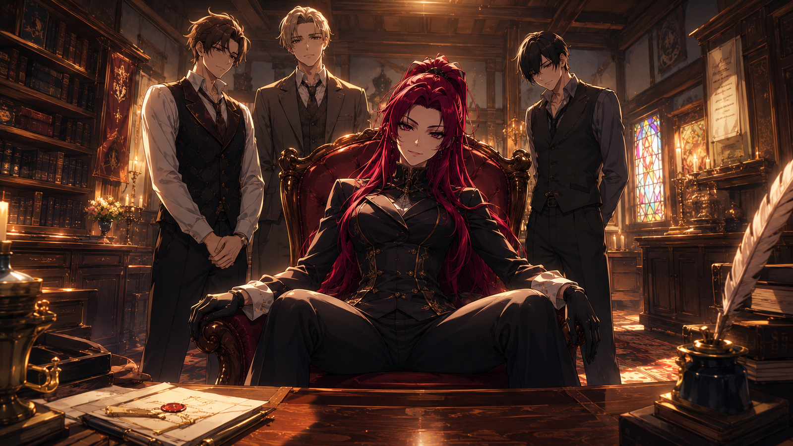 Cover art for Her Husbands Have Problems, a medieval scenario on AI Dungeon