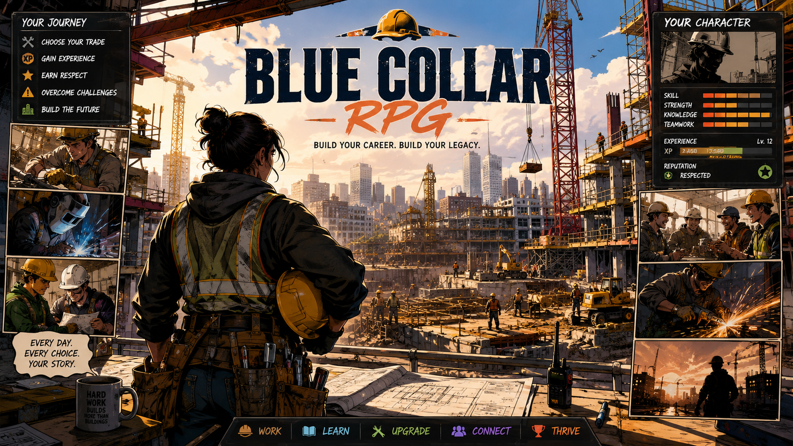 Cover art for 🏗️ Blue Collar RPG, a construction scenario on AI Dungeon