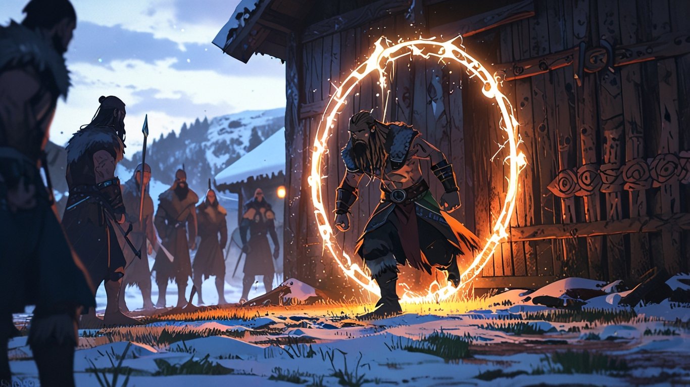 Cover art for 💍🌀The Wolf Ring: Portal to the Viking Era, a portal pathways scenario on AI Dungeon