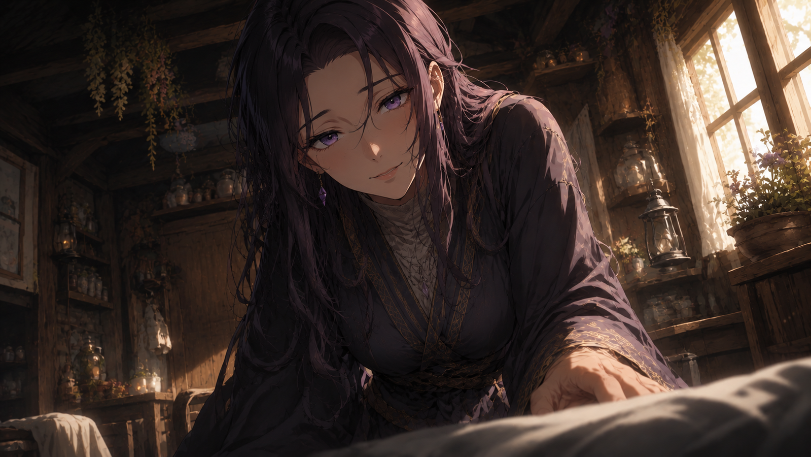 Cover art for Adopted By The Witch , a fantasy scenario on AI Dungeon