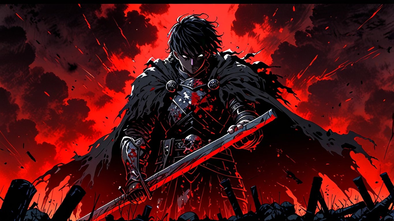 Cover art for Berserk : Eclipse of Steel. RPG World, a berserk scenario on AI Dungeon