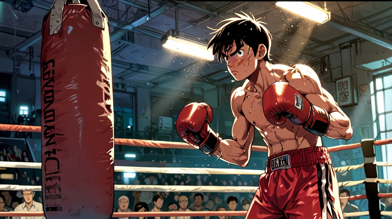 Cover art for Gloves of Destiny: A Boxing Journey, a boxing scenario on AI Dungeon