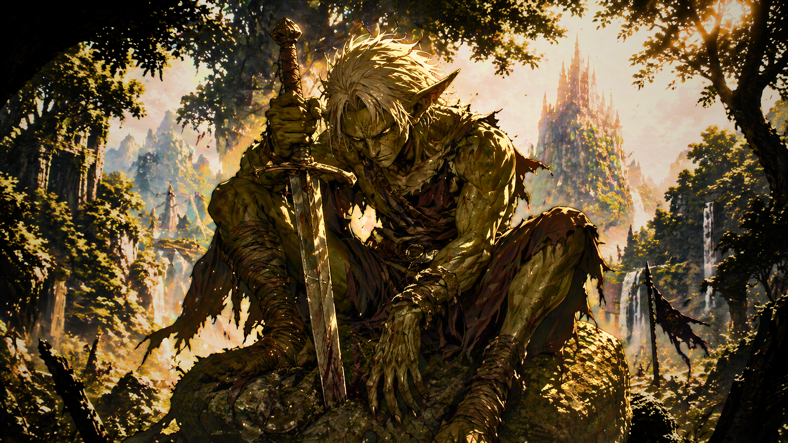 Cover art for Throne of the Evolved, a fantasy scenario on AI Dungeon