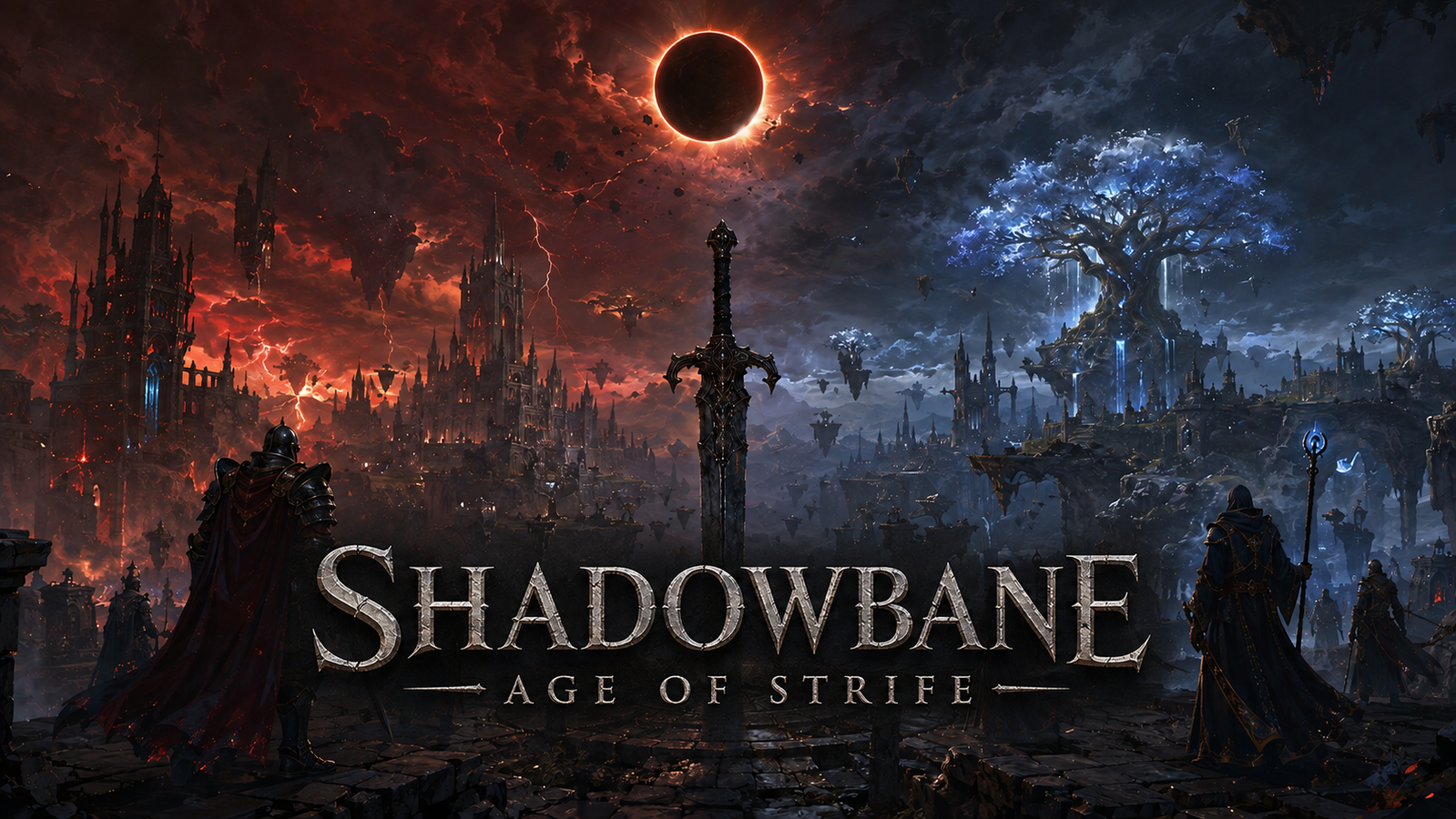 Cover art for Shadowbane: Age of Strife, a fantasy scenario on AI Dungeon