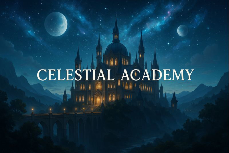Cover art for Celestial Academy, a fantasy world on Voyage
