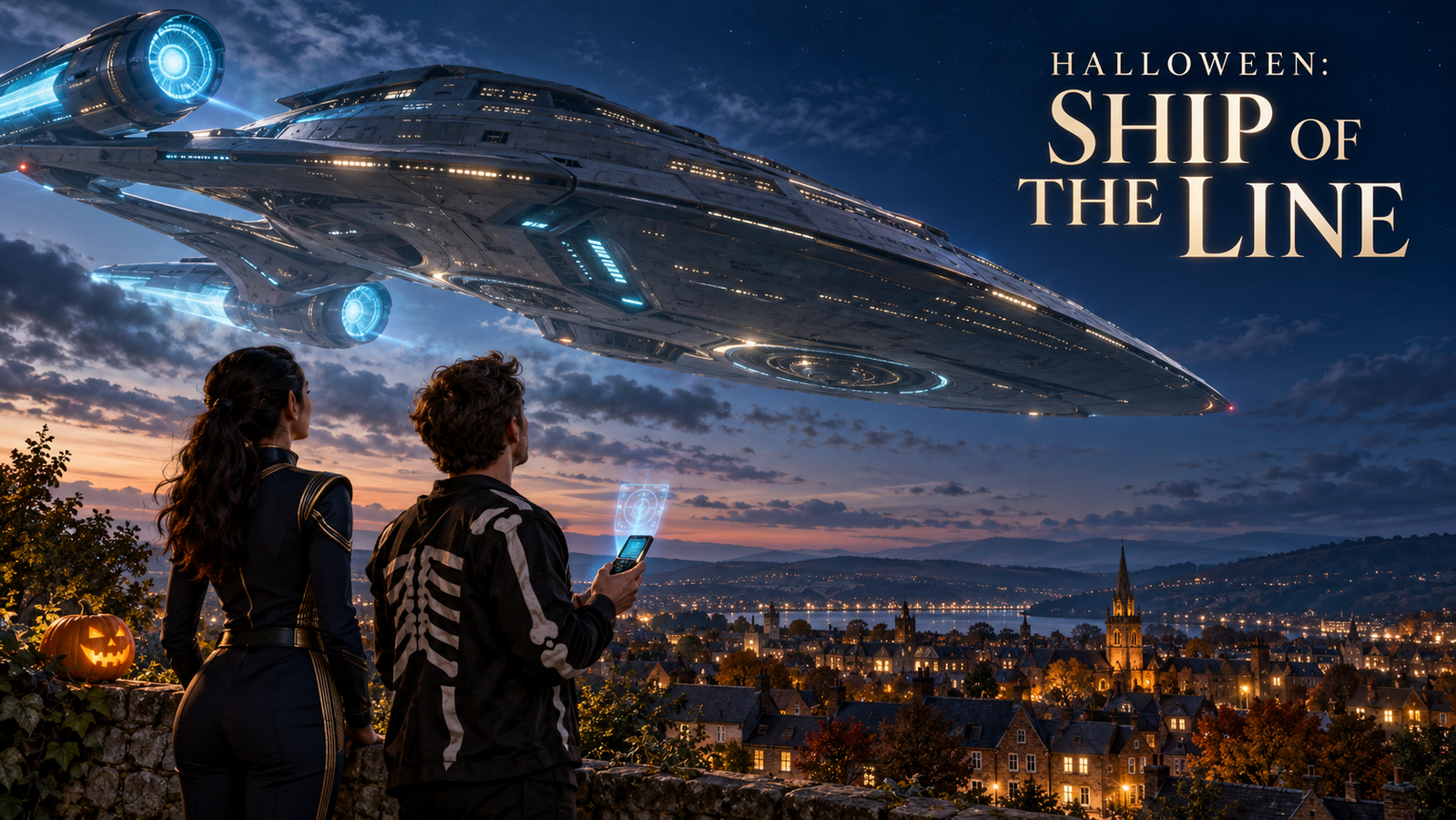 Cover art for Halloween: Ship of the Line, a sci fi world on Voyage