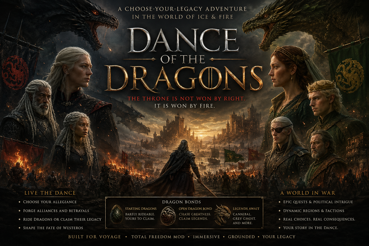 Cover art for Dance of the Dragons, a house of the dragon world on Voyage