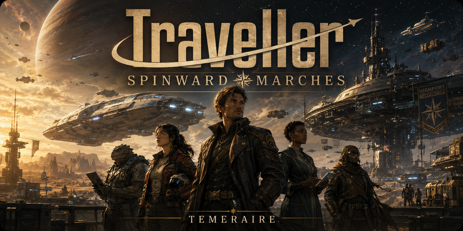 Cover art for Traveller: Spineward Marches, a space world on Voyage