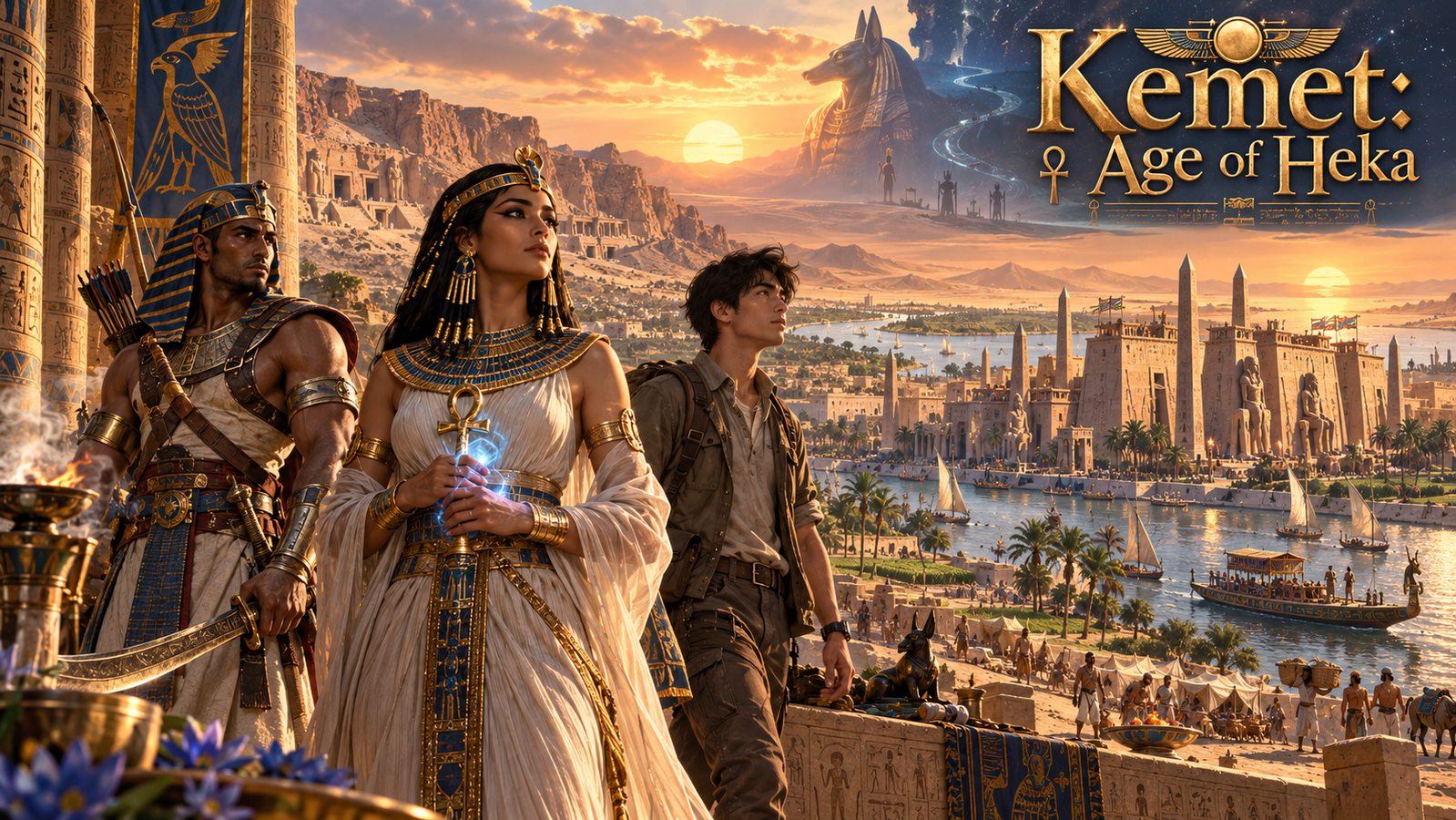 Cover art for KEMET: AGE OF HEKA, an isekai world on Voyage