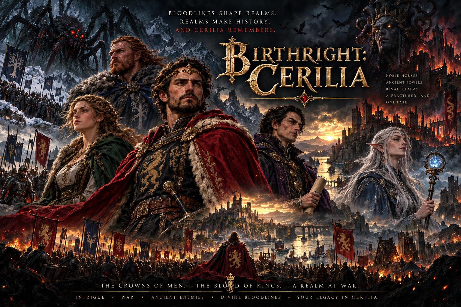 Cover art for Dungeons and Dragons: Birthright, a fantasy world on Voyage