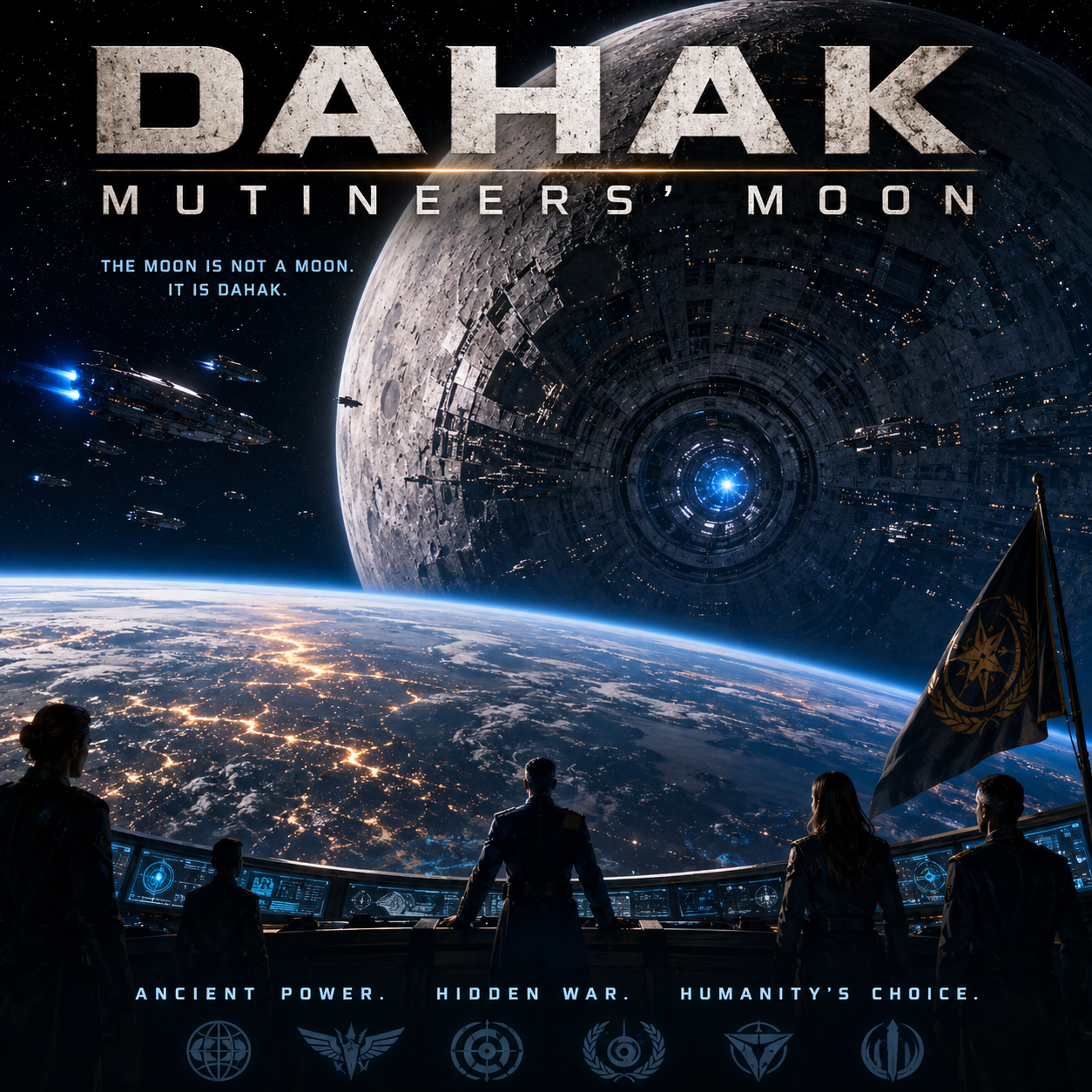 Cover art for Dahak: The moon is what?, a sci fi world on Voyage