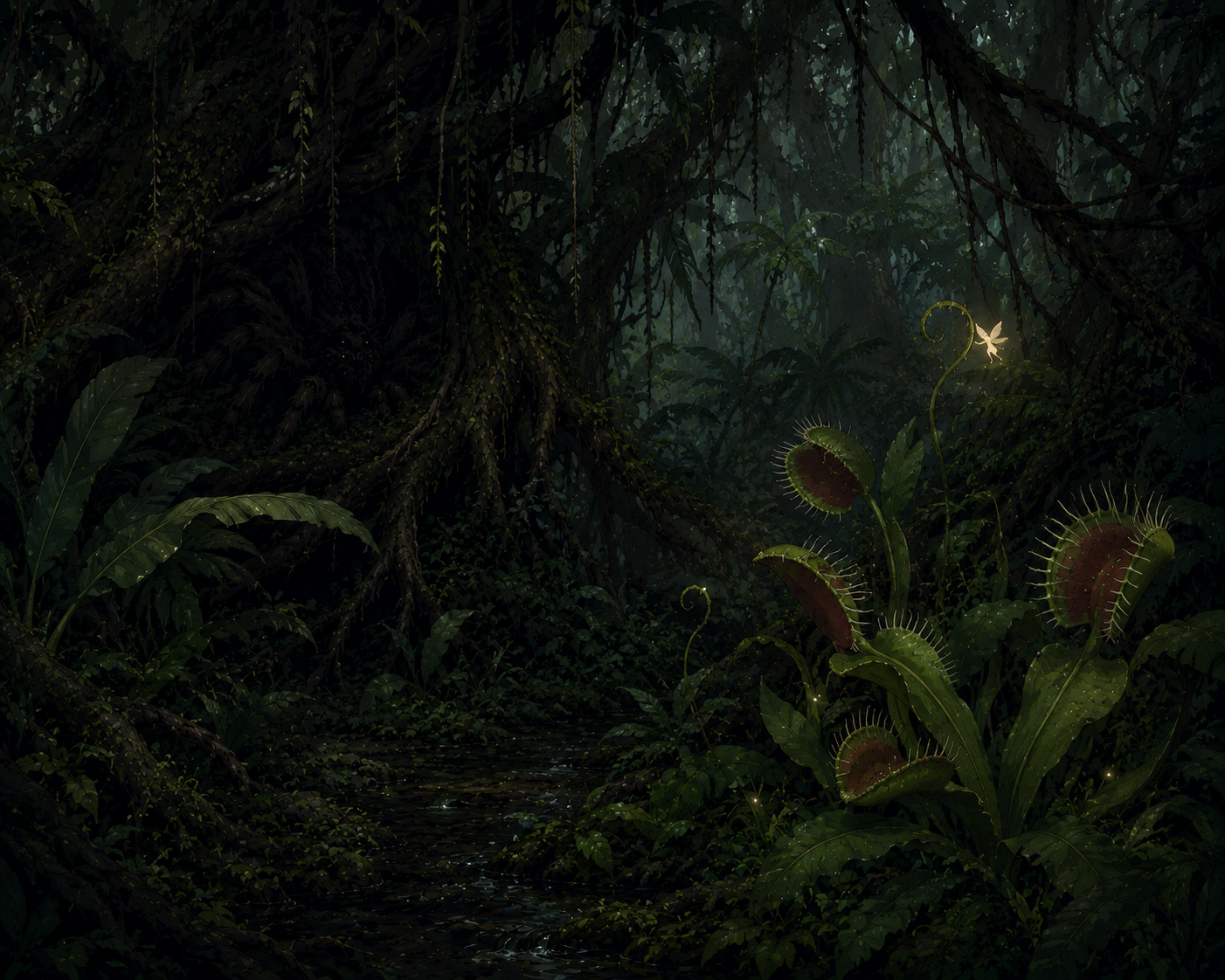 Cover art for The maw of the jungle, a monsters scenario on AI Dungeon