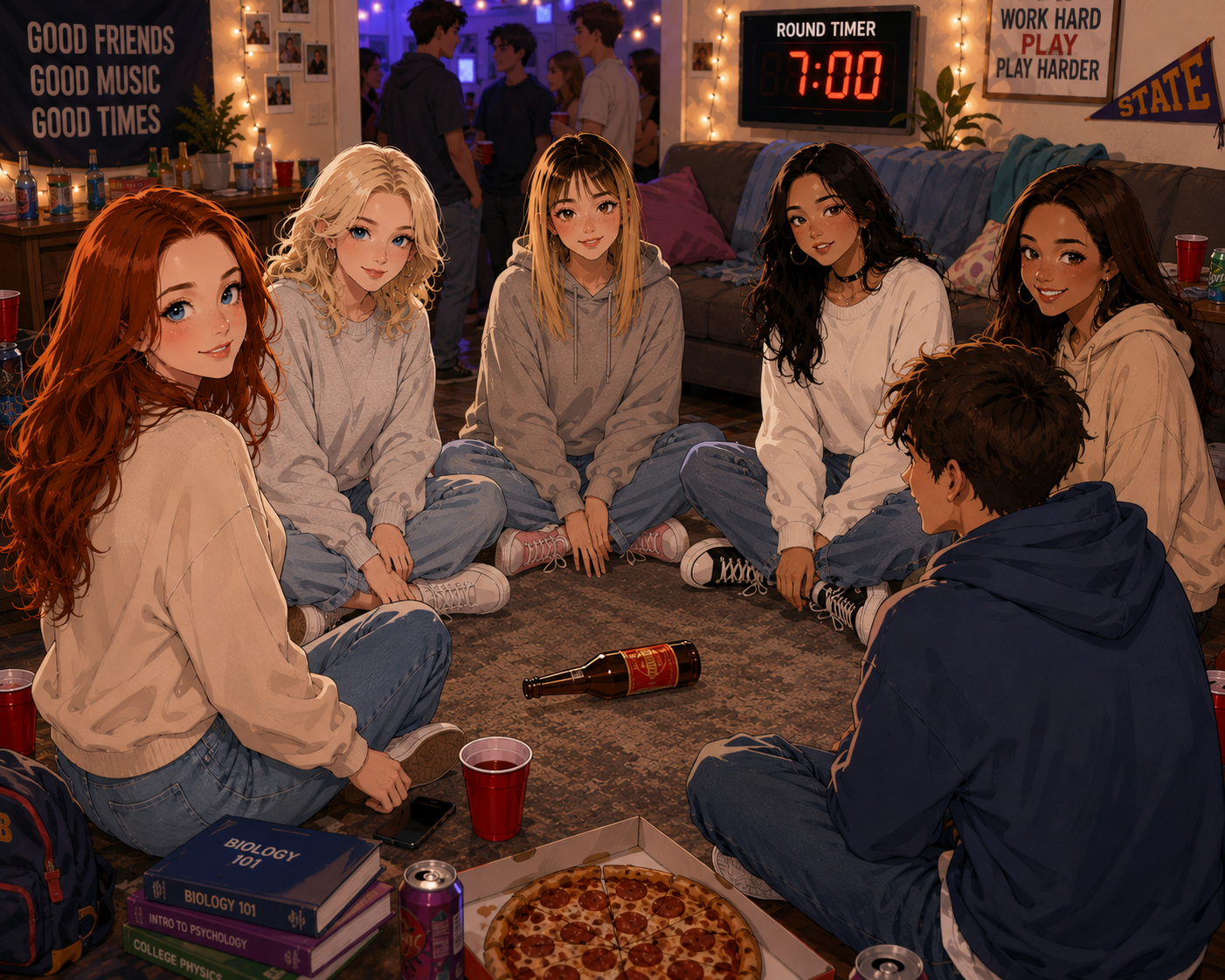 Cover art for Spin the bottle/7 minutes in heaven, a spin the bottle scenario on AI Dungeon