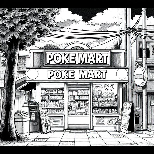 Cover art for Running a Pokè Mart, a pokemon scenario on AI Dungeon