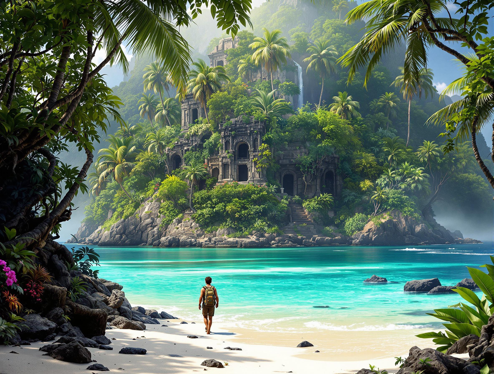 Cover art for The Island, an island scenario on AI Dungeon