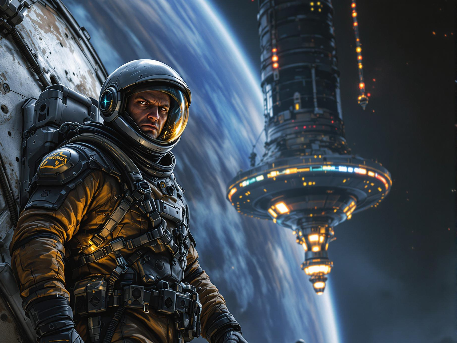 Cover art for Orbital Salvage, a space scenario on AI Dungeon