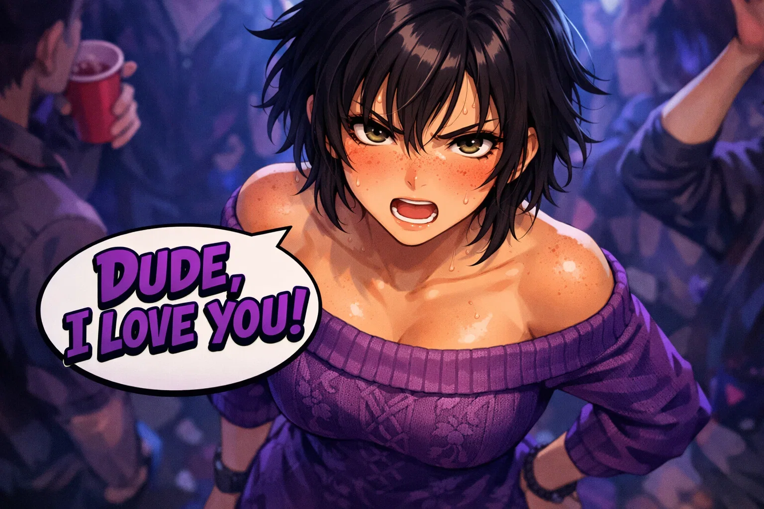 Cover art for Dude, I Love You!, a romance scenario on AI Dungeon