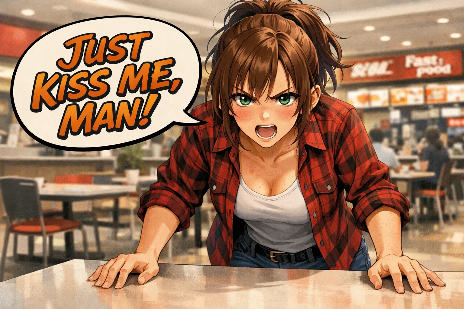 Cover art for Just Kiss Me, Man! 💋, an inner self scenario on AI Dungeon