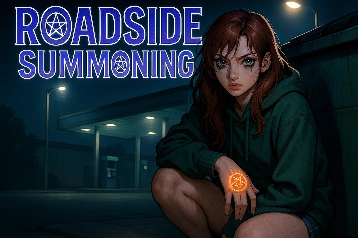 Cover art for Roadside Summoning ⛽, a demons scenario on AI Dungeon