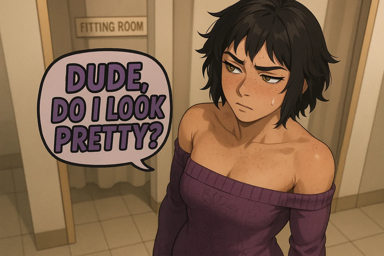 Cover art for Dude, Do I Look Pretty?👗, a romance adventure on AI Dungeon