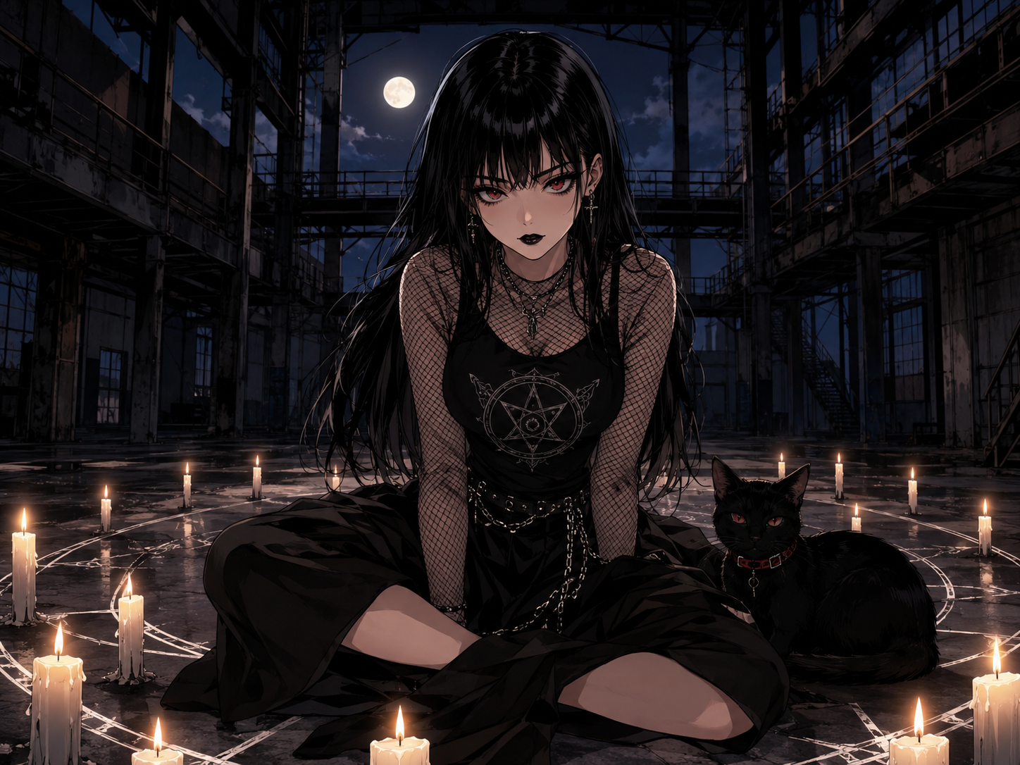 Cover art for In the Goth's Sights🐈⬛, a slice of life scenario on AI Dungeon