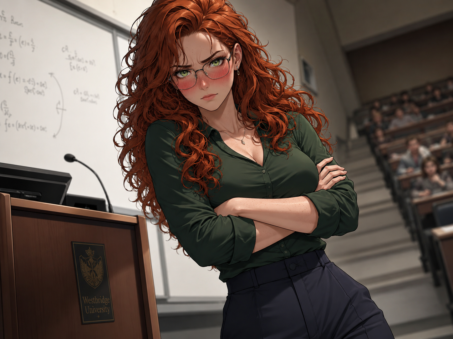 Cover art for She's the Professor!👓, a romance scenario on AI Dungeon