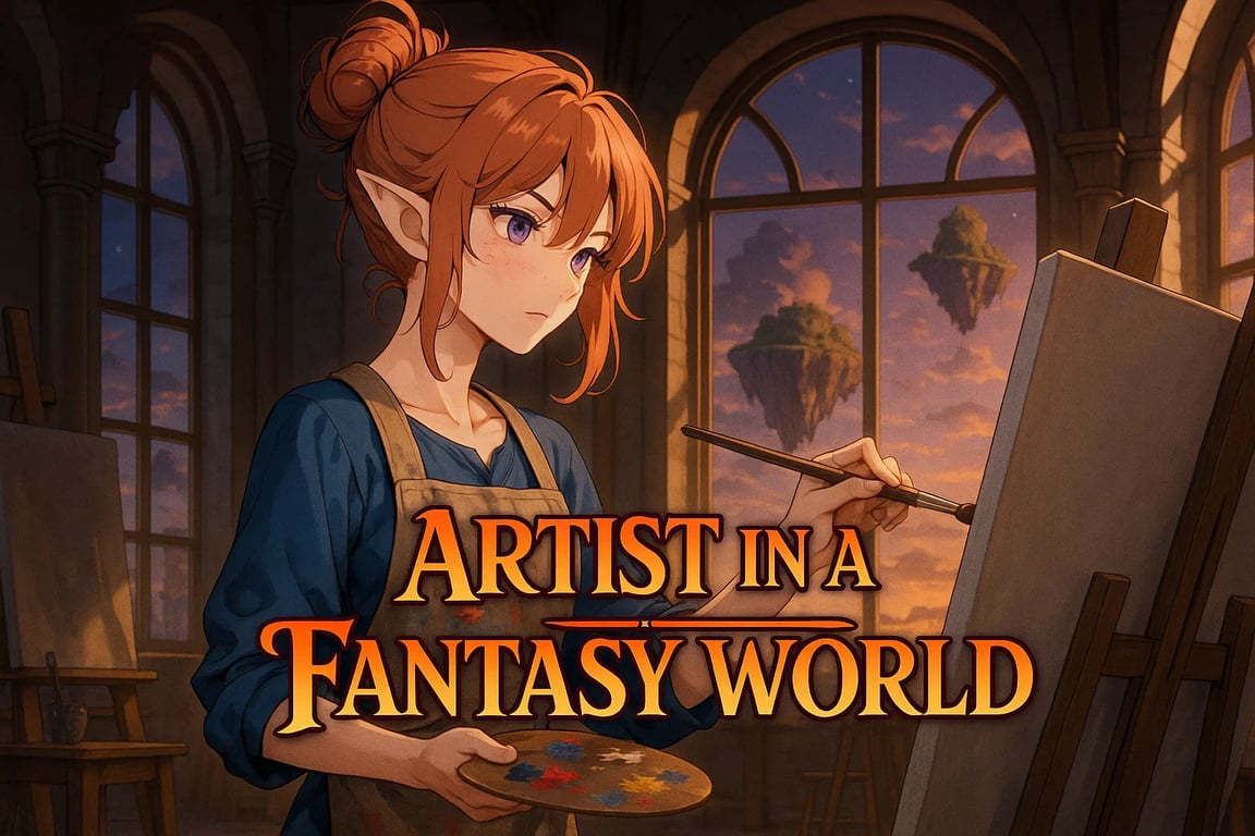 Cover art for Artist in a Fantasy World🎨, a fantasy scenario on AI Dungeon