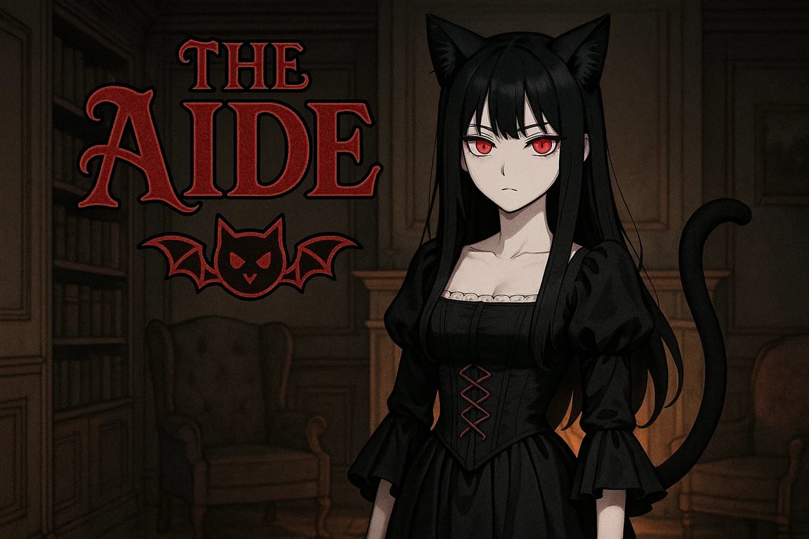 Cover art for The Aide 🐈⬛, a gothic scenario on AI Dungeon